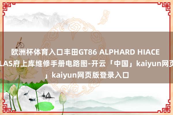 欧洲杯体育入口丰田GT86 ALPHARD HIACE PREVIA ZELAS府上库维修手册电路图-开云「中国」kaiyun网页版登录入口